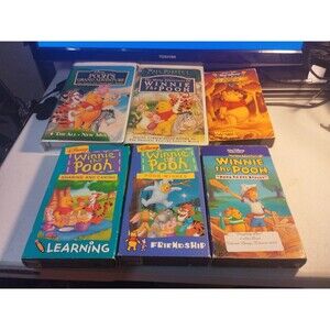 Winnie The Pooh VHS Lot of 6 - Disney